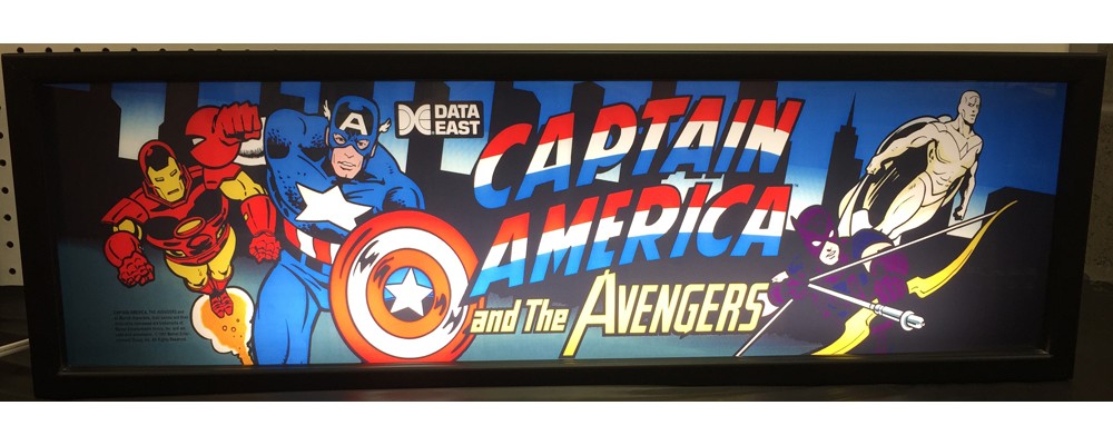 Captain America Arcade Marquee - Lightbox - Data East